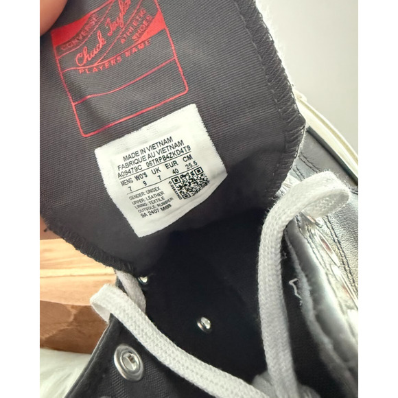 Converse Chuck 70 Hi Leather Dark Matter Gray Men's Size 7 Women's 9 Shoes New - Picture 7 of 7